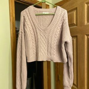 Aeropostale Vneck Mauve Sweater Large